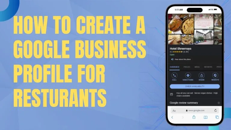 How to create a google business profile for your restaurant