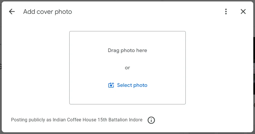 Add cover photo preview in Google business profile