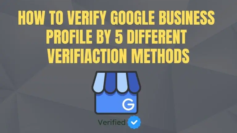 google business profile verification methods